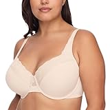 Olga Women's Plus-Size Plus Size Cloud 9 Underwire Contour Bra with Lace Bra, Butterscotch, 44D