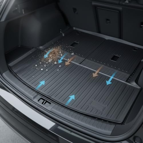 AutoPals Floor Mats Compatible with 2020-2025 2026 Ford Explorer 6 Seats, Cargo Mat Trunk Mat Cargo Liner All Weather Back Seat Cover for Explorer Accessories (Floor Mats+Trunk Mat with Backrest Mat) by Generic - Used condition - Image 4