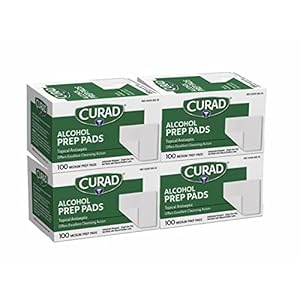 Curad Alcohol Prep Pads , Thick Alcohol Swabs (Pack of 400)