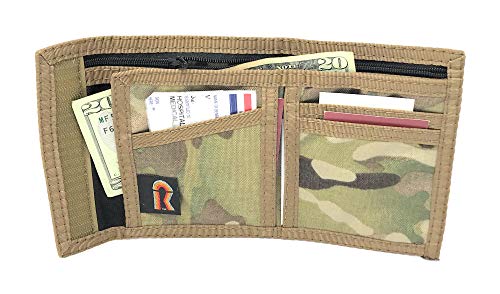 Camouflage Bifold Nylon ID Wallet. Hook and Loop. Made in USA (Multi-Cam)3