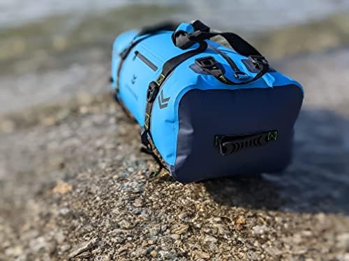 Jackson & Cole Aonyx 60 Waterproof Duffel Bag Backpack - Large Dry Bag 60L Holdall with Waterproof Zip, Removable Shoulder Straps, Welded Seams for Watersports, Motorcycling, Camping (Blue)