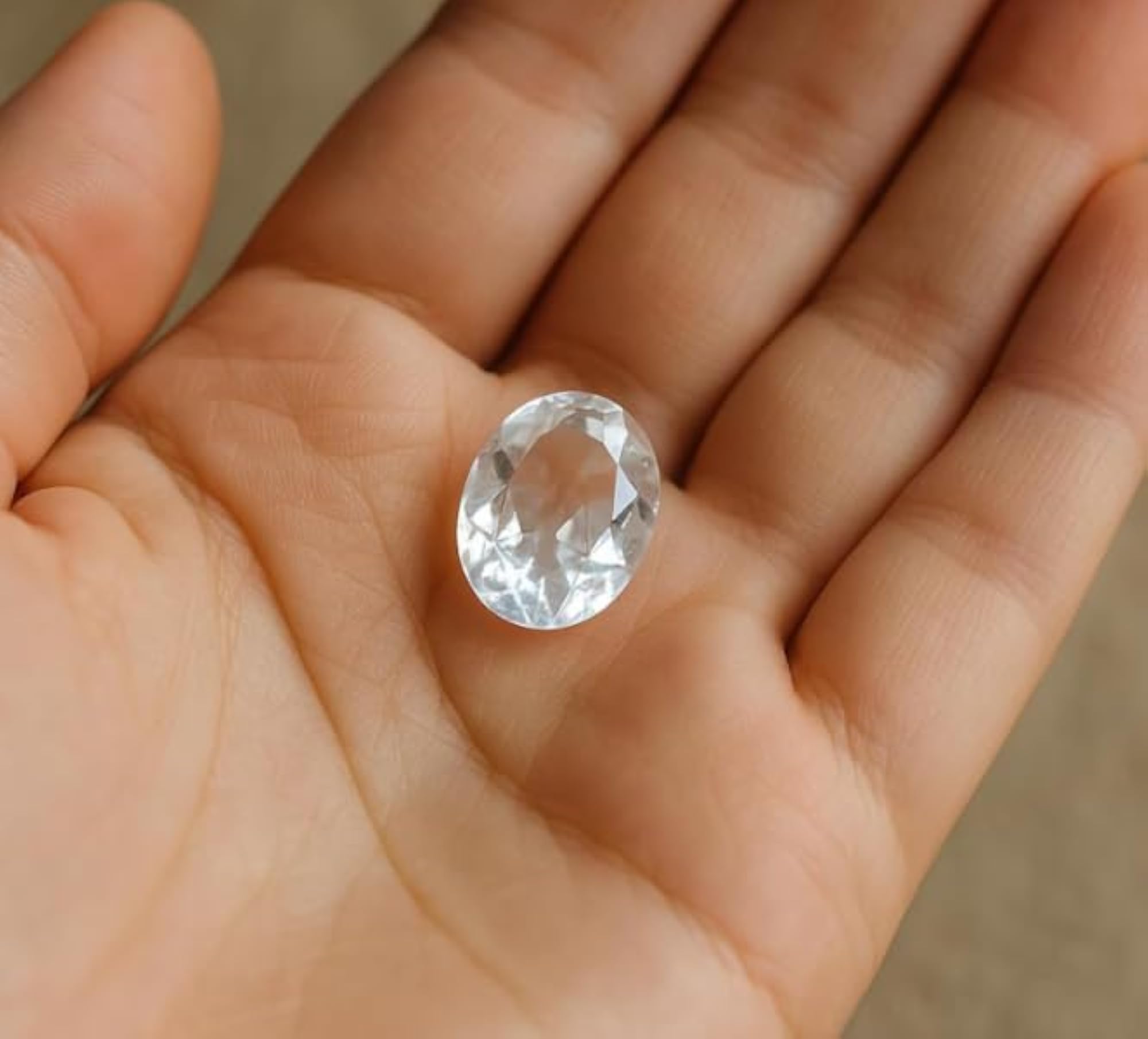 White Sapphire Stone 6 Carat Pukhraj Stone for Jewelry Making