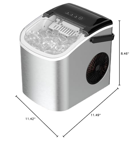 Fabricadora de hielo mini GOYOJO 110V diseño acero inoxidable miniatura 2