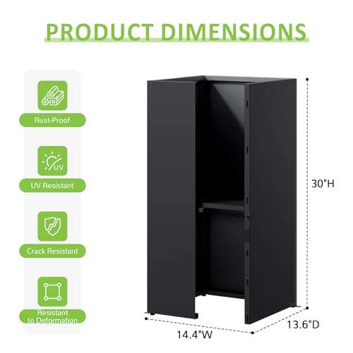 Set of 2 Planter Box Outdoor 30"H x 14.4"W x 13.6"D- Tall Planters for Outdoor Patio/Porch, All-Weather with Anti-dumping Kit, Durable Galvanized Steel, Modern Design for Plants, Flower, Garden - Image 4