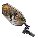 ROCKBROS Bike Bar End Mirrors,Bike Mirror,360°Adjustable Safety Bicycle Rear View Mirror, Anti-glare Blue Len, Cycling Accessories