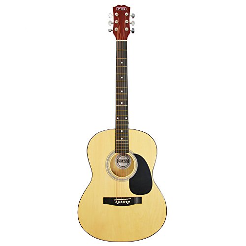 Image of 3rd Avenue Full Size 4 /4 Acoustic Guitar Steel String Pack Bundle for Beginners - Bag, Picks and Spare Strings - Natural