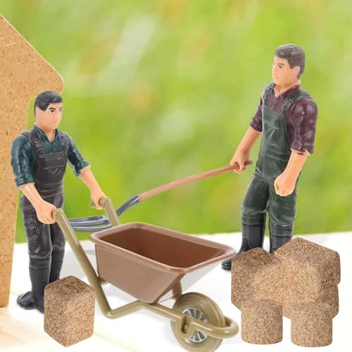 8 Stücke Strohballen Mini Heuballen Futterset Spielzeug Miniatur Bauernhof Zubehör Ladhausstil Heu Mini Gartenwerkzeug Für Basteln Puppenhaus Bauernhof Halloween