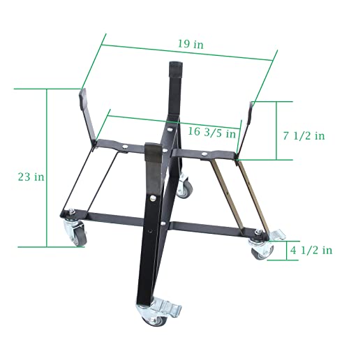 Rolling Cart Nest For Large Big Green Egg With Heavy Duty Locking Caster Wheels Powder Coated Steel Rolling Outdoor Cart Rolling Nest Big Green Egg Smoker Kamado Joe Grill Stand Accessories #TOP1