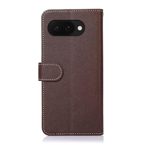 Google Pixel 9a coque étui folio marron fente carte RFID - 5