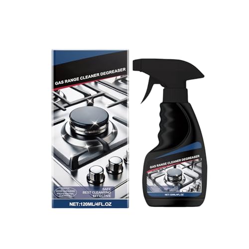 120ML Gas Range Cleaner Degreaser,Effective Clean Up Kitchen Oil Stains,Grease & Grime Remover,...