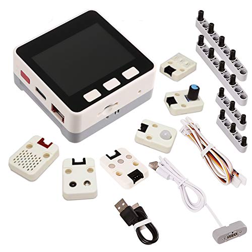 Exclusive Discount 50% Price MakerFocus M5Stack ESP32 M5GO IoT Starter Kit with ESP32 16M Flash, MPU9250 Motion Sensor, 550mAh Lithium Battery and Grove Cables for MicroPython/Ar duino Programming Over Internet and DIY