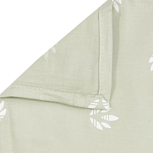 Image of Swayam Zinnia Collection Premium Mercerized Pure Cotton 250TC Geometric Print Double Bedsheet with 2 Pillow Covers - Green