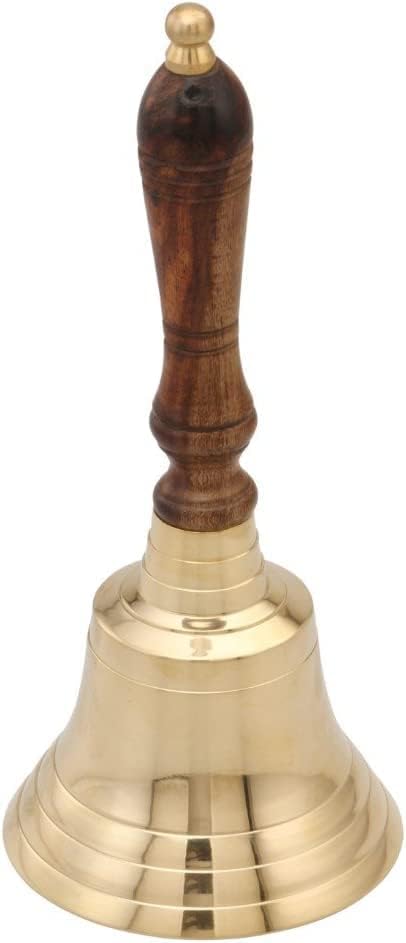 Antique Brass Handbell Vintage Brass Pooja Bells Religious Puja Bell Brass Prayer Handbells Beautiful Gift Item