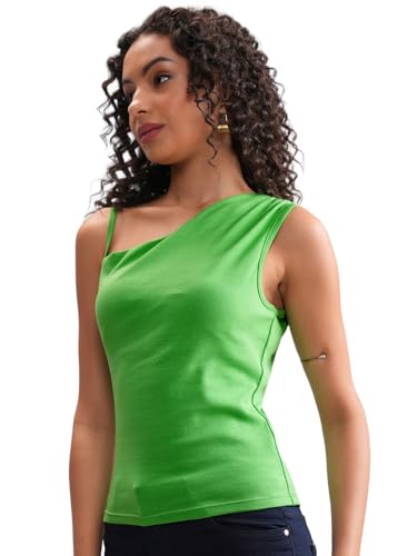 Image of Tokyo Talkies Women's Solid Regular Fit Tops