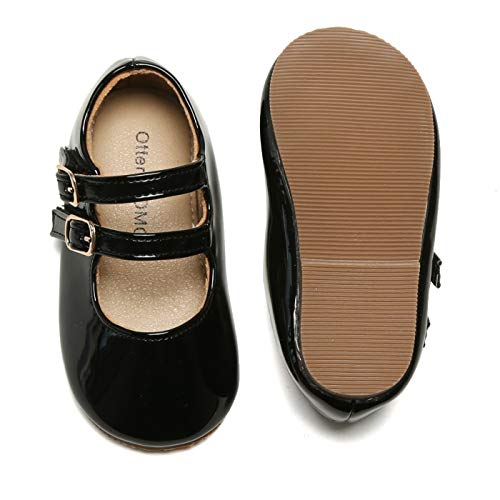Otter Momo Girls Mary Jane Ballerina Flats Double Buckle Straps School Uniform Dress Shoes #TOP3