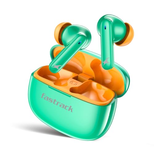 Image of Fastrack Fpods FX101|BT5.4 TWS Earbuds, 40Hrs Playtime, Quad mic ENC for Crystal Clear Calls, Low Latency Gaming Mode Upto 50ms,NitroFast Charge