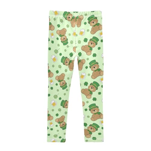 Cute Bear St Girls Leggings Soft Comfortable Athletic Leggings Dancing Pants for 4-10 Years2