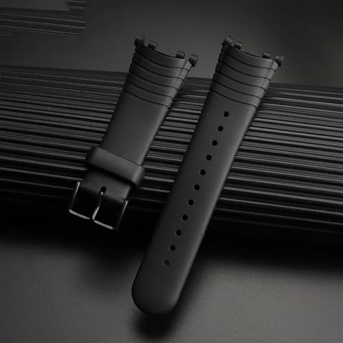 Bracelet caoutchouc noir étanche pour SUUNTO Vector avec boucle ardillon - 5