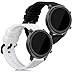 kwmobile Pulsera Compatible con Huami Amazfit GTR (47mm) / GTR 2 / GTR 2e - 2X Correa de TPU para Reloj Inteligente - Blanco/Negro