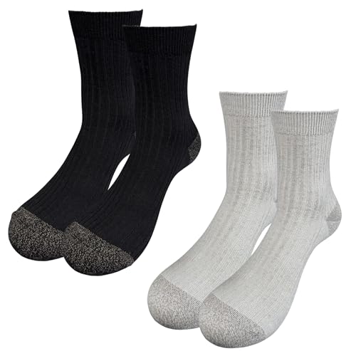 Silver Fiber Crew Socks – Moisture-Wicking, Odor Control, Breathable Comfort for Running, Yoga & Everyday Use