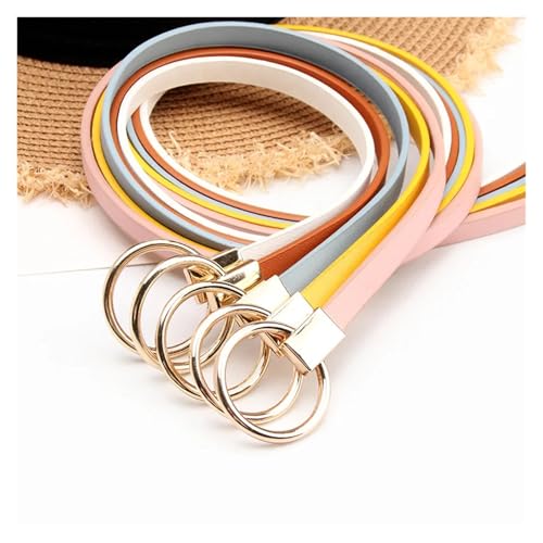 Fashion PU Leather Women's Belt – Slim Waist Belt with Round Buckle for Dresses, Jeans & Casual Outfits – Adjustable Elegant Waistband (Multiple Colors)(Black)3