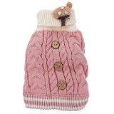 TOYANDONA Maglione Adorabile per Animali Domestici, Caldo, Rosa, Taglia XS