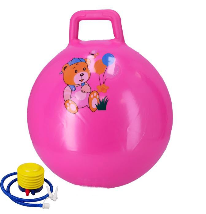 Mokshith Hopper Ball for Kids Bouncy Ball with Handle, Durable Bouncy