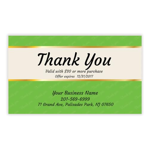 IMPACTONLINEPRINTING Business cards size Gift Certificates, Coupon, Thank you note
