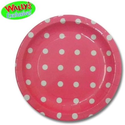 Hot Pink Coordinating Classics Polka Dot Paper Dessert Plates 8ct