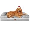 EHEYCIGA Orthopedic Dog Beds for Extra Large Dogs 44x32Inch, Waterproof Memory Foam XL Pet Bed with Sides, Non-Slip and Egg-Crate Foam Big Dog Couch Bed with Washable Removable Cover, Grey