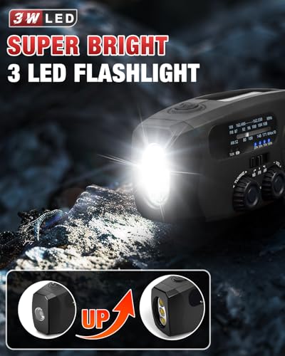 Radio de emergencia solar y manivela con Bluetooth miniatura 6