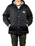 Ben Davis Down Hooded Jacket with Front Snap (Large) Black