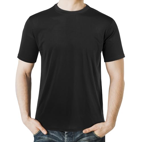 2&5 Pack Men's Sports T Shirts,Crew Neck Breathable Quick-Dry Short Sleeve, Lightweight Gym Tee for Athletic Running Casual3