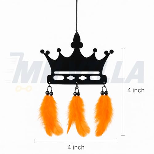 Image of Car Hanging Accessories: Radha Krishna Spiritual Acrylic Decor for Car, Home and Office Desk Decor Accessories (King-CAR-Hang)