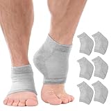 Moisturizing Socks Cracked Heel Treatment - Treat Dry Feet & Heels Fast. Pain Relief from Cracking Foot Skin with Aloe Moisturizer Lotion Infused Gel Heel Socks. Pedicure for Both Women & Men (Large)