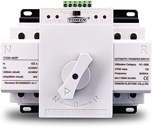 Inverseur source ATS 2P 63A pour rester alimenté en électricité à la maison