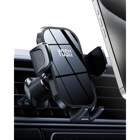 YOSH Car Phone Holder with Dual Metal Hooks Cover