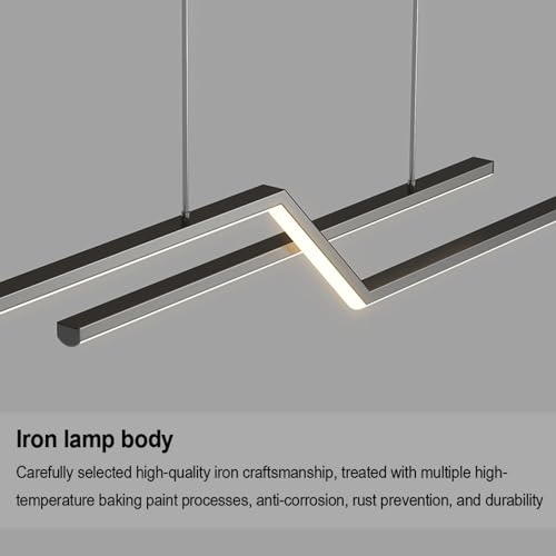 Suspension LED linéaire variable 3000-6500K avec télécommande pour îlot - 6