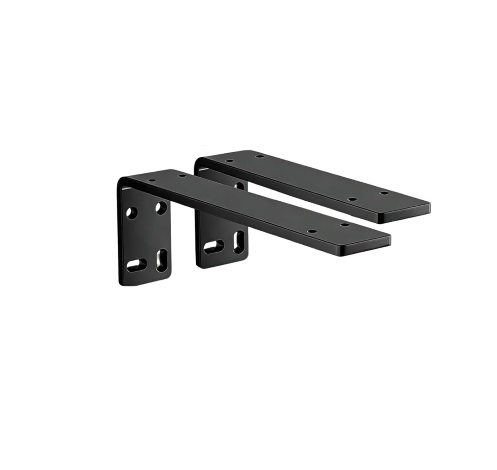 Juaksqzyi Black 2Pcs Countertop Support Brackets Heavy Duty Floating Shelf Bracket Space Saving, For Home Office Kitchen(10 Inch)