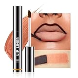 OETUIOW Lip Stain, Lip Liner Stain, Peel Off Lip Liner Tattoo, Long Lasting Lip Stain Waterproof for Women Girls All Skin Types, Transfer-Proof & Natural (Nude)