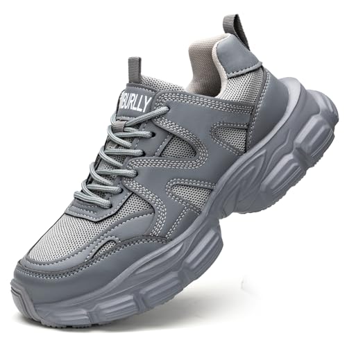 Steel Toe Shoes for Women Men Wide Non Slip Composite Work Sneakers Indestructible Comfortable Safety Tennis Shoes Lightweight Breathable Construction Sneakers Puncture Proof Ergonomic Design