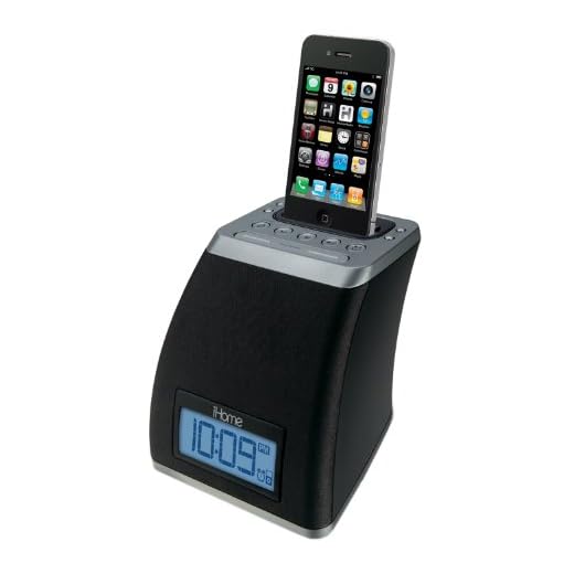 iHome iP21GVC App-Friendly 30-Pin iPod/iPhone Alarm Clock Speaker Dock(Not Compatible w/ iPhone 5)