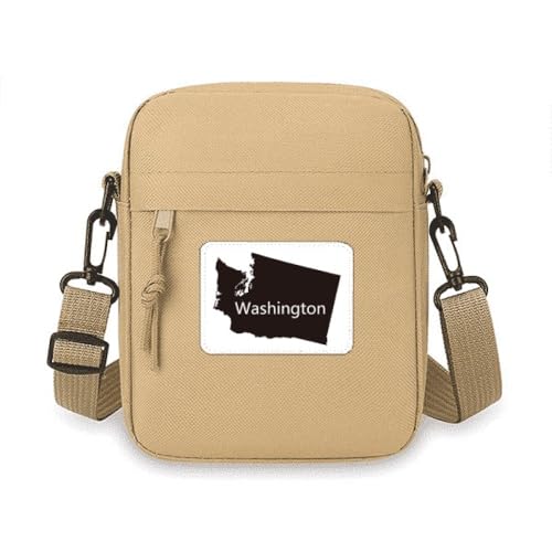 Sac à bandoulière pour téléphone motif carte USA vintage et pratique