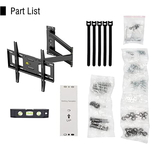 Forging Mount Corner Tv Wall Mount Long Arm Tv Mount For 23"-60" Tvs-Easy To Install Single Stud Design- 33" Of Smooth Extension Plus Swivel,Tilt,Holds 99Lbs,Universal Bracket Max Vesa 400X400Mm. #TOP7