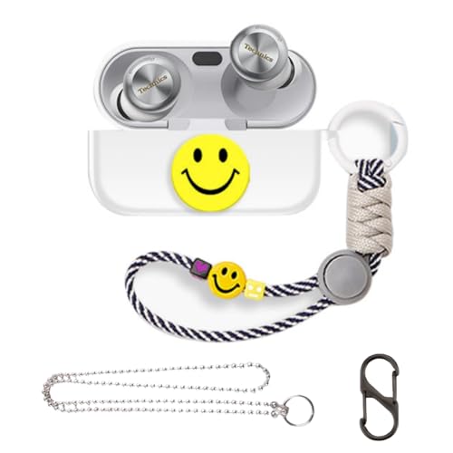 For Technics EAH-AZ100 ケース カバー ワイヤレスイヤホン シリコン 全面保護ケース 收納ケース 傷防止 落下防止 耐衝撃 防水 防塵 指紋防止 紛失防止 創造性 かわいい 笑顔 人気 軽量 イヤホンケース 手綱付き (A2)