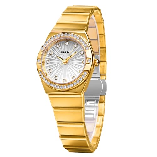 Montre date étanche FORSINING le cadeau idéal pour femme avec diamants et acier chic