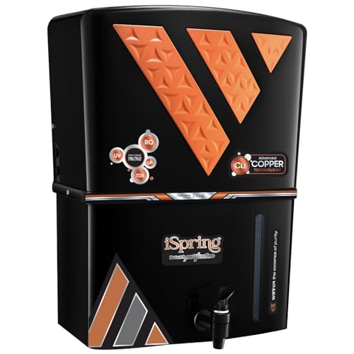 iSpring Mineral RO+UV+UF 12 Liter RO + UV + TDS ADJUSTER Water Purifier With Copper Charge Technology Black & Copper Best For Home and Office (Made In India) - Image 3