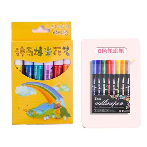 Three Dimensional Foam Painting Pen Colorful Drawing Pen for Kids Card Making Journal Creative Art Craft Project Children Paint 