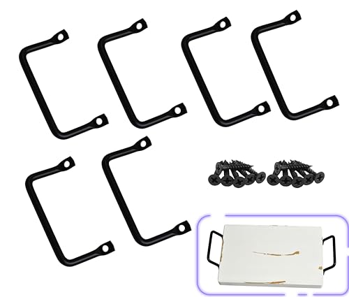 Mango de acero inoxidable negro para tabla de cortar, pack 6 miniatura 1