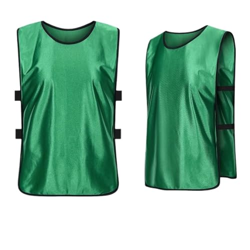 Sports Petos de Entrenamiento Chaleco deportivo for adultos y niños, camisetas de fútbol, ​​petos de entrenamiento for equipos, chaleco transpirable, camiseta de fútbol for correr(Grass Green(6pcs),L(